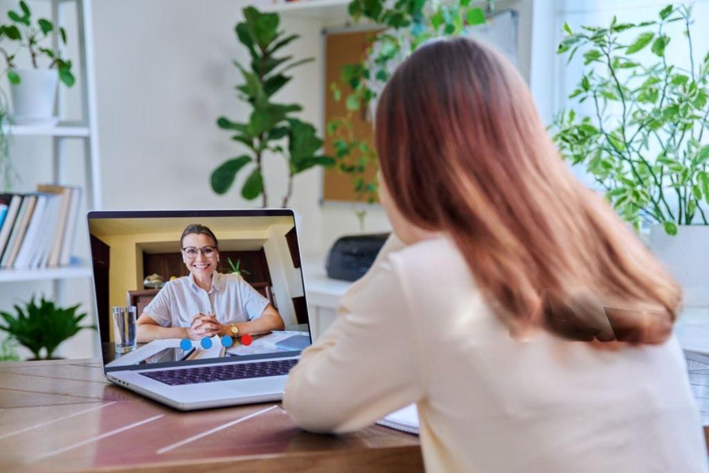 A MindFi therapist in a virtual session