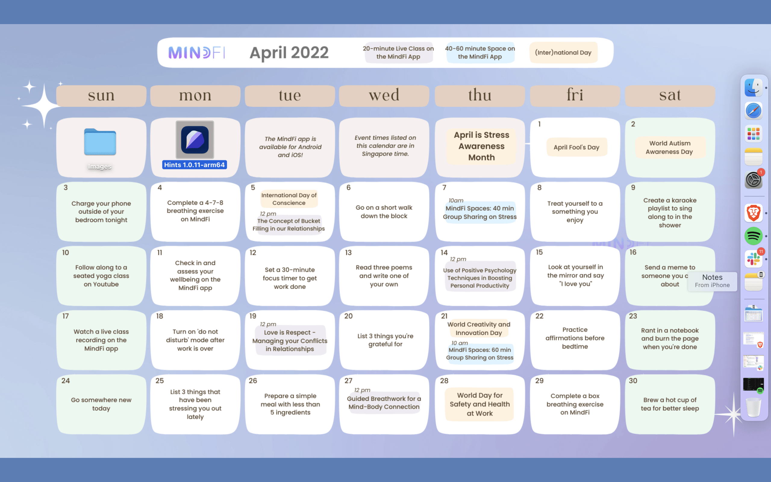 April 2022 Calendar Preview